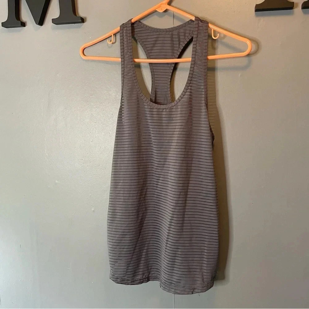 Zyia active gray mesh athletic Racerback tank top‎ women's size small